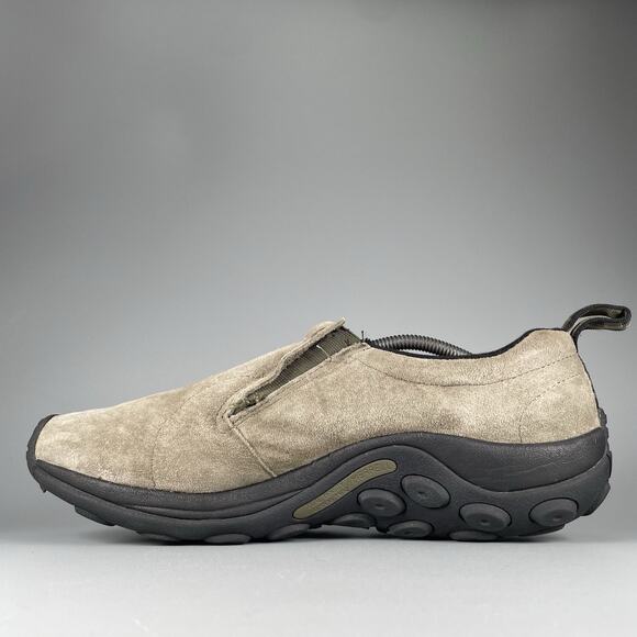 Merrell Jungle Moc Men's 14 Dusty Olive Suede Slip On Shoes Casual Loafers EUC - Picture 7 of 9